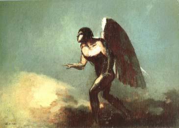 Odilon Redon The Winged Man or the Fallen Angel oil painting picture
